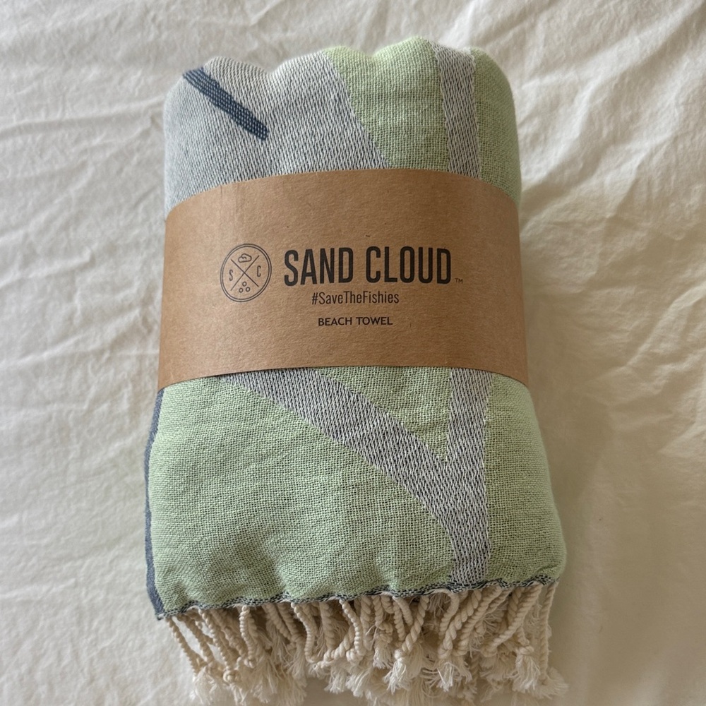 Green and Gray Beach Towel